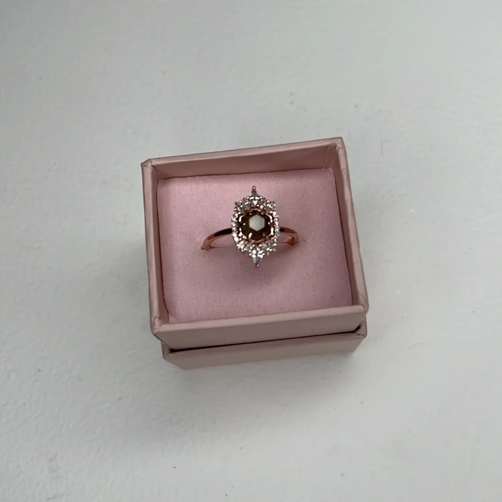 Local Eclectic Medina Labradorite Rose Gold ring size 8